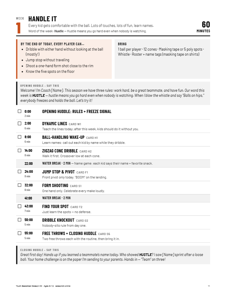 A clipboard page for every practice